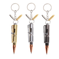 Nouveauté 2026 Mini stylo pistolet à action par culbuteur avec porte-clés, porte-clés en métal fantaisie, fusil de sniper, revolver, stylo à bille