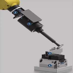Moteur pneumatique de débavurage Schunk MFT R 390MFT 390 F 0 0 pour applications de meulage sur bras robotiques et unités fixes - Product Image 4