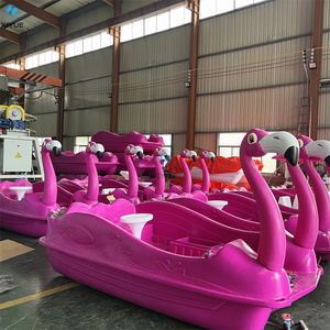 Flamingo Swan Pedal Boat Tourist Park Lake Adult Water Boat Water Play Equipment 4/6 Personas Plastic Swan Boat Pedal para Sea Lake - Product Image 5