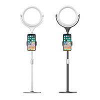 Anneau lumineux LED pour selfie avec support de téléphone réglable et base stable pour la photographie vidéo et en studio, idéal pour les maquilleurs