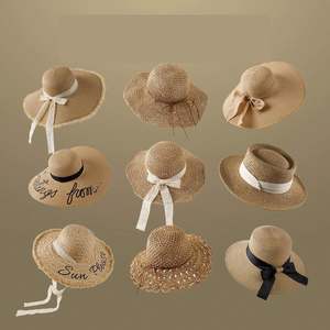 New Collection <b>Straw</b> Hat Female Summer Beach Hat Large Brim <b>Straw</b> Sun Hat - Product Image 1