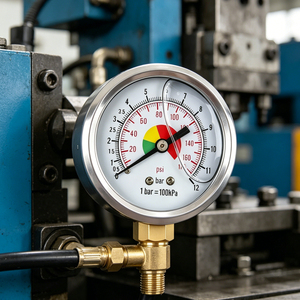 Boîtier en acier inoxydable résistant à la corrosion et aux chocs, avec raccord en laiton et jauge remplie de glycérine de haute qualité, prix abordable - Product Image 5