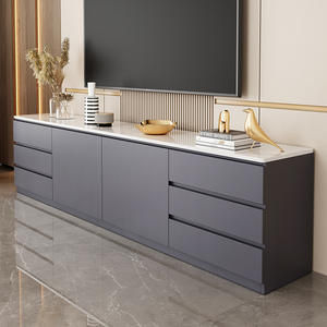 Meuble TV en bois massif sur pied 016 avec rangement pour salon - Product Image 3