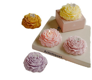 LE130 Bougies Parfumées en Cire de Soja en Forme de Pivoine pour Décoration d'Intérieur - Product Image 3