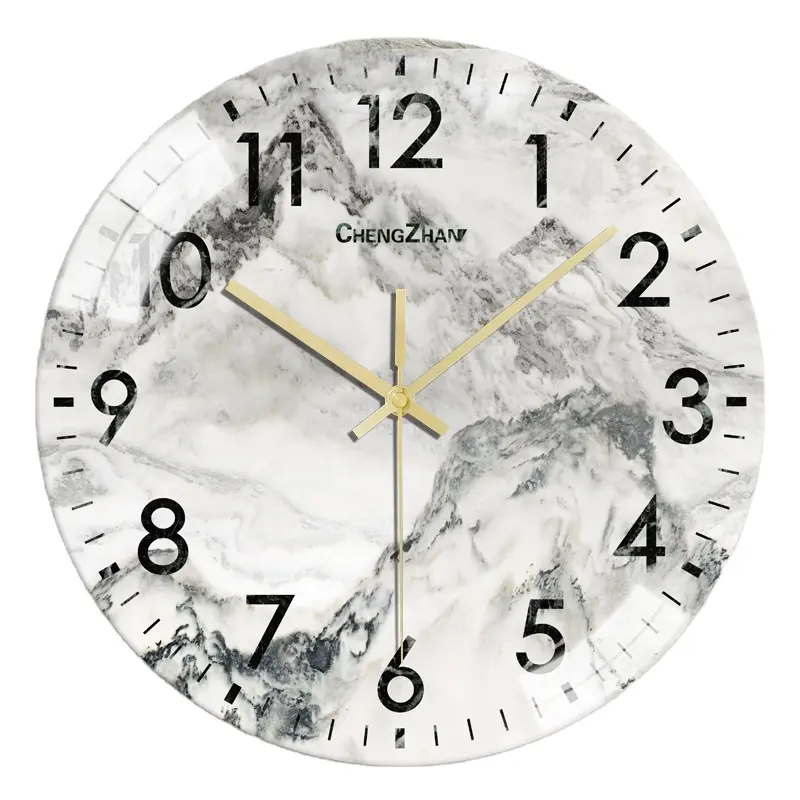 Elegant Modern wall clocks Simple Glass Mute Quartz Digital Home Decor Wall Clocks