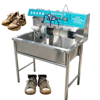 Machine semi-automatique commerciale de lavage, nettoyage, séchage, désinfection et stérilisation de chaussures en acier inoxydable pour l'industrie