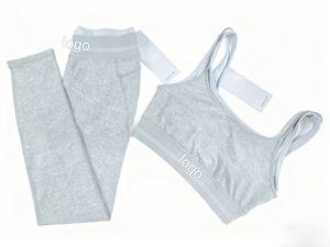 Nouveautés en gros les plus vendues : Collants de <span class=keywords><strong>yoga</strong></span> et de Pilates pour femmes, sans coutures, côtelés, de haute qualité et tendance - Ensemble 2 pièces - Product Image 3