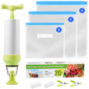 Sous Vide Bags Kit for Anova Cookers,BPA Free Reusable Vacuum Bags,Practical for Food Storage and Cooking