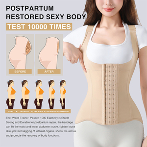 <span class=keywords><strong>Faja</strong></span> colombiana reductora <span class=keywords><strong>de</strong></span> cintura, corsé moldeador postparto para mujer - Product Image 5