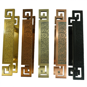 Poignées de porte d'hôtel modernes en acier inoxydable, longues, noires, de luxe - Product Image 4