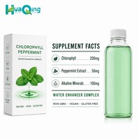 Gouttes de Chlorophylle Saveur Menthe Poivrée Hydratant Intestinal et Cutané Concentré Alcalin Améliorateur d'Eau Complément Herbal OEM