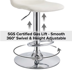 Chaises de bar en PU pour salle à manger, réglables en <span class=keywords><strong>hauteur</strong></span> avec roulettes, tabourets pour bar et comptoir de cuisine, vente directe usine - Product Image 3