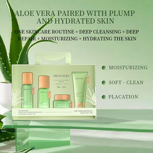 BANGWEI OEM ODM produits de beauté vente en gros ensemble de soins de la peau ensemble d'emballage de soins de la peau Gel d'<span class=keywords><strong>Aloe</strong></span> <span class=keywords><strong>Vera</strong></span> Gel d'<span class=keywords><strong>Aloe</strong></span> <span class=keywords><strong>Vera</strong></span> crème - Product Image 3
