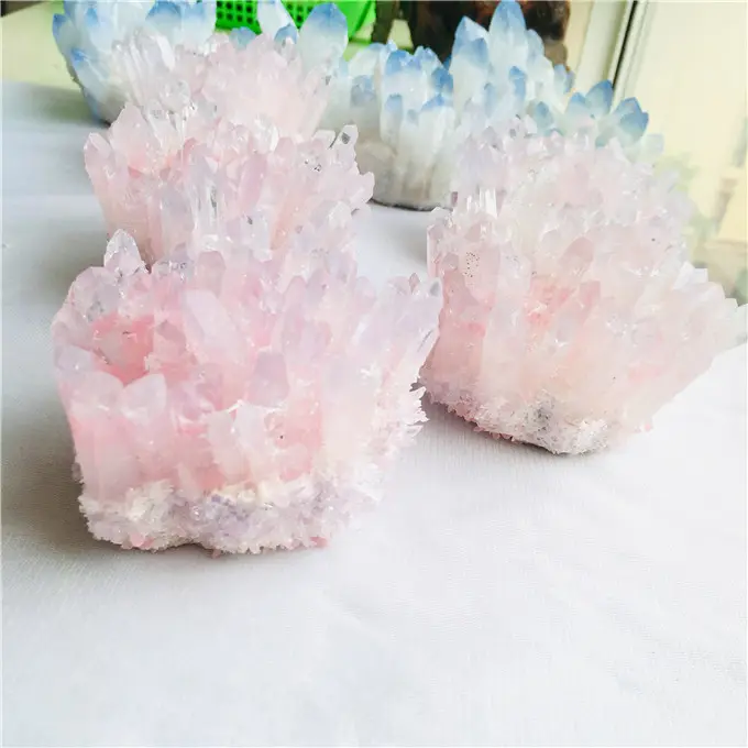 Hoge Kwaliteit Natuurlijke Rozenkwarts Crystal Clusters Mooie Roze Kristal Clusters Voor Decoratie