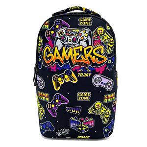 Graffiti Tasarımlı Büyük Kapasiteli Spor Sırt Çantası Okul Çantası Oyuncular İçin Oyun Kumandası Öğrenci Sırt Çantaları <span class=keywords><strong>Laptop</strong></span> Bölmeli - Product Image 1