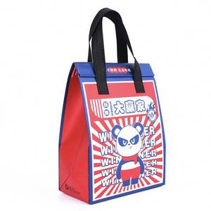 กระเป๋าเก็บความเย็นแบบสั่งทำพร้อมโลโก้ สำหรับใส่อาหารและเครื่องดื่มแบบนำกลับบ้าน ทำจากผ้าไม่ถักทอ สำหรับใส่อาหารกลางวัน - Product Image 3