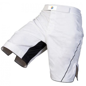 Custom Plain White Fitness Breathable MMA Shorts - Product Image 1