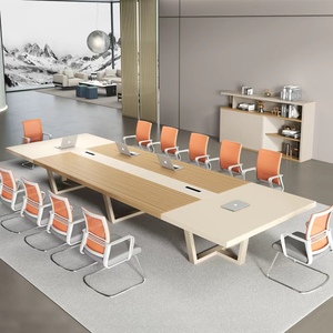 Sang Trọng Kinh Doanh Modular Văn Phòng Hội Nghị Bảng Và Ghế Đặt Bàn Họp Bằng Gỗ Hội Nghị Hiện Đại Nội Thất Văn Phòng Bàn - Product Image 3