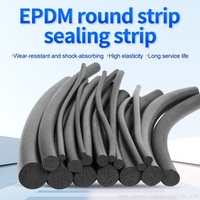 Bande ronde en mousse EPDM d'étanchéité en éponge de type O Bande d'étanchéité en mousse ronde noire Bande ronde en caoutchouc mousse EPDM