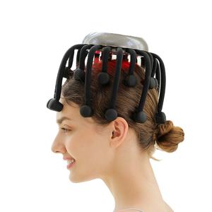 Cabeça de polvo massageador 20 pernas couro cabeludo cuidados ABS + silicone preto promover a circulação sanguínea melhorar o sono feito na China - Product Image 1