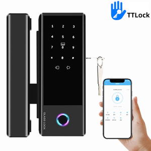 AIENDI Tuya Wi-Fi และระบบ Cloud Push พร้อมแป้นกดลายนิ้วมืออัตโนมัติ ระบบล็อคประตูกระจกแบบไร้กรอบ TTLock ระบบไบโอเมตริกซ์อัจฉริยะ AIENDI- - Product Image 5