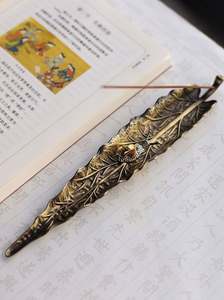 ที่ใส่ธูปไม้กฤษณาแบบก้าน รูปทรงใบไม้ ดีไซน์หรูหรา งานศิลปะสมัยใหม่ สไตล์โบราณ สำหรับใช้ในบ้านเพื่อการบำบัดด้วยกลิ่นหอม - Product Image 5