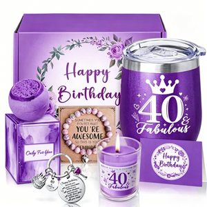 Cesta <span class=keywords><strong>de</strong></span> Regalo Exquisita Sheinly para el 40.º Cumpleaños para Mujeres - Para Mejores Amigas, Mamá, Esposa, Hija, Hermana, Novia y Compañera <span class=keywords><strong>de</strong></span> Trabajo - Product Image 4