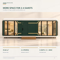 Capsule spatiale modulaire préfabriquée en aluminium de luxe OEM pour dortoir, camping, complexe hôtelier et appartement