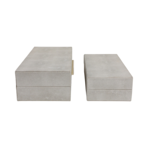 Boîtes de rangement décoratives en similicuir avec couvercle pour bijoux et objets de souvenir, décoration intérieure, design rectangulaire élégant - Product Image 3
