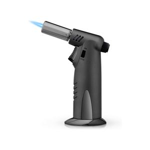 Jet Flame <b>Lock</b> Stainless Steel Windproof <b>Portable</b> Torch Lighter Gas Butane Refillable for Cigar Cigarette Smoking Accessory - Product Image 1