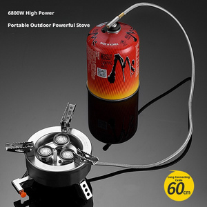 Fornello da Campeggio a 3 Fuochi Seven Star, Alta Potenza, Antivento, per BBQ all'Aperto - Product Image 2