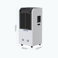 Déshumidificateur industriel électrique WETWELLS 220V 70L/J 950W avec relance automatique et fonctionnement silencieux 55dB pour sous-sol et garage