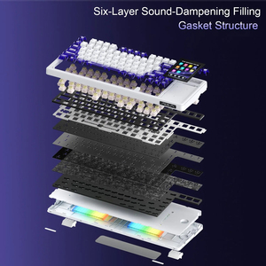 Aula L99 Không Dây 84 Phím hot-swappable Cơ Chơi Game <span class=keywords><strong>B</strong></span>àn Phím Với RGB <span class=keywords><strong>Backlit</strong></span> Được Trang <span class=keywords><strong>B</strong></span>ị Với Một Chuyên Dụng 3.98-Inch IPS - Product Image 3