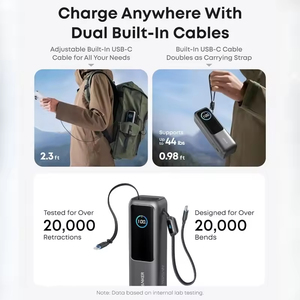 <span class=keywords><strong>Anker</strong></span> Zolo A1695 25000mAh 165W <span class=keywords><strong>Power</strong></span> <span class=keywords><strong>Bank</strong></span> ultra-rapide avec câble double rétractable Type-C pour iPhone/Samsung/Xiaomi et ordinateurs portables - Product Image 4
