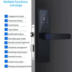 Porta in legno speciale serratura intelligente per impronte digitali porta interna password card smart elettronica appartamento remoto hotel office