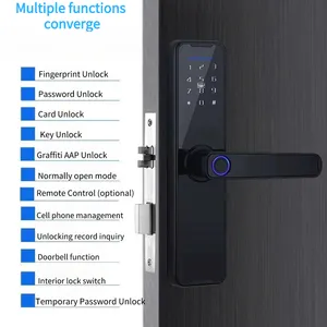 Houten Deur Speciale Vingerafdruk Smart Lock Binnenkamer Wachtwoordkaart Smart Electronic Remote Appartement Hotel Office