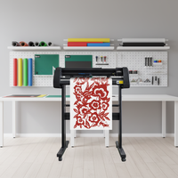 Pequeña empresa 720 Plotter de corte eléctrico Máquina adhesiva Prensa de calor para uso de impresión de papel de película publicitaria de coche