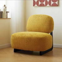 Fauteuil d'appoint rembourré, fauteuil lounge à texture douce, chaise d'appoint pour salon