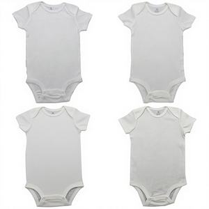 <span class=keywords><strong>Body</strong></span> de algodón de manga corta unisex para bebés y niños pequeños, modelo triangular para comercio exterior [Lote mixto], disponible en stock. - Product Image 1