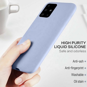 Custodia sottile in Silicone liquido antiurto per <span class=keywords><strong>Samsung</strong></span> Note 9 10 Plus S8 S9 S10 Edge S20 Plus A70 <span class=keywords><strong>A51</strong></span> A71 S21 S22 S23 S24 PLUS ULTRA - Product Image 6