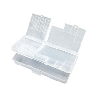 Caja de almacenamiento de piezas de reparación de pantalla multifuncional, caja de plástico de tornillos de teléfono móvil impermeable Doble