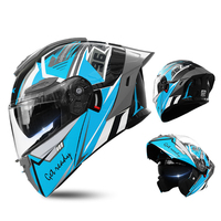 Casque de moto modulaire à visière rabattable, double visière, coque en ABS, pour MX, VTT, conduite tout-terrain, OEM