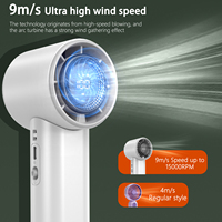 Tragbarer Handventilator 4000mAh Hohe Drehzahl LED-Lichtanzeige Faltbar Tragbar mit Umhängeband Leise Kühlung USB-Aufladbar für Draußen