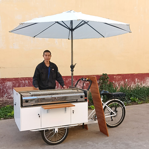 עגלת מזון אופניים חשמליים למפעלי חטיפים ומפעלי עיבוד ירקות כולל דוכן נקניקיות - Product Image 4