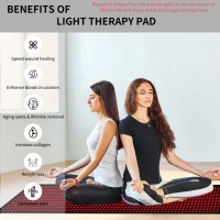 Matelas de thérapie corporelle Azure 160cm 180cm à double longueur d'onde 660/850nm infrarouge avec télécommande et intensité réglable