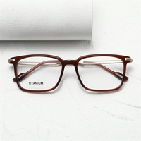 557 Vente directe usine Shenzhen – Monture de lunettes carrée grande taille pour homme, style sportif, en titane, nouvelle collection 2026, ultralégère, qualité supérieure de marque.