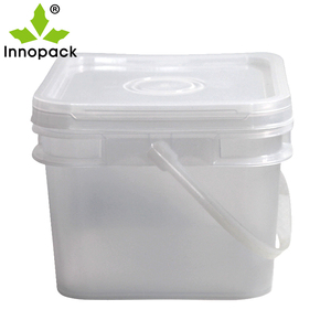 Cubo de plástico negro cuadrado de 2 galones personalizado al por mayor, cubo multiusos para diversos fines - Product Image 5