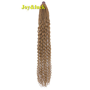 Extensions de dreadlocks synthétiques ondulées douces de 24 pouces, faites à la main, double extrémité, bouclées, pour le coiffage <span class=keywords><strong>des</strong></span> femmes - Product Image 2