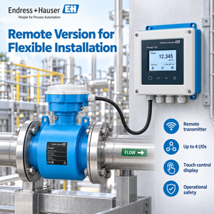 เครื่องวัดอัตราการไหลแบบรีโมท Endress+Hauser Promag P 500 5P2B สแตนเลสสตีล ความแม่นยำ +/-0.5% รองรับ WLAN 4 IO สำหรับการใช้งานที่มีความดันสูง - Product Image 2