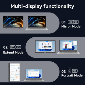 Moniteur portable LED R&E grand format 15,6 pouces, extension d'écran pour ordinateur portable, multi-affichage FHD IPS 1080P, haut-parleurs intégrés, ultra-fin - Product Image 5